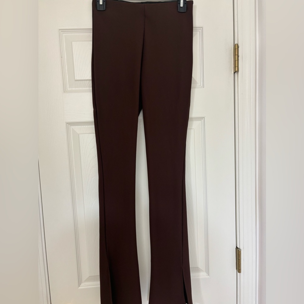 Chocolate brown flare leggings